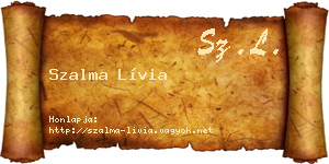Szalma Lívia névjegykártya